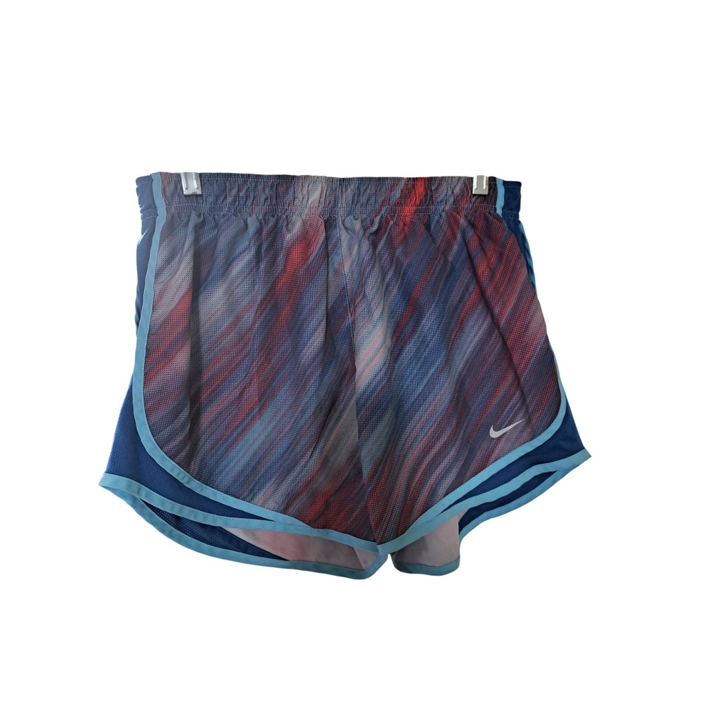 Nike Dri-FIT Tempo Womens Large Running Shorts Abstract Blue Red Purple Print